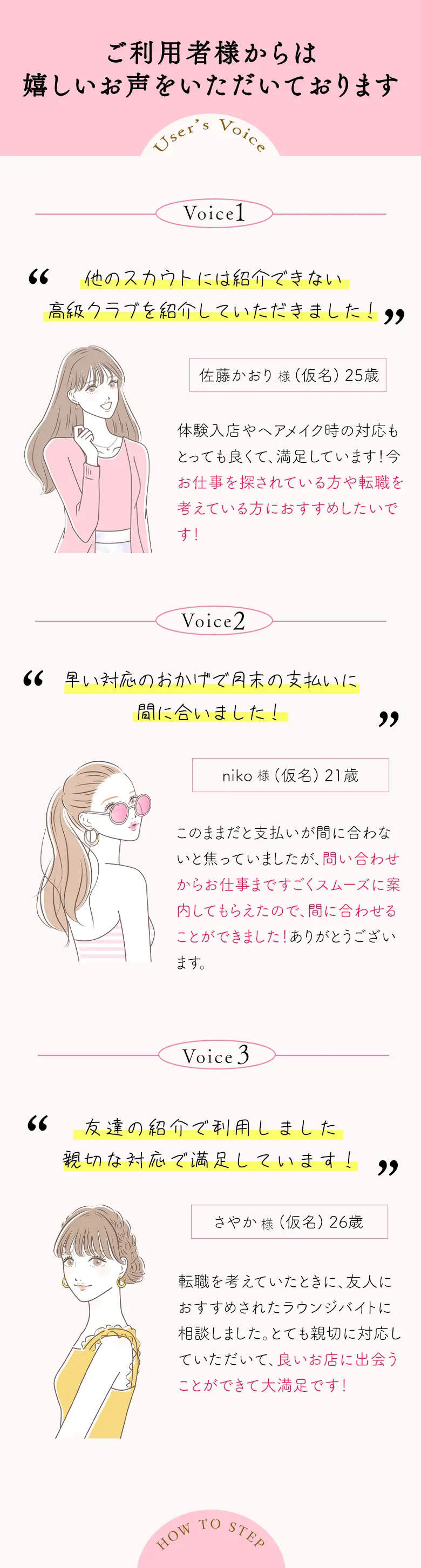 利用者の声